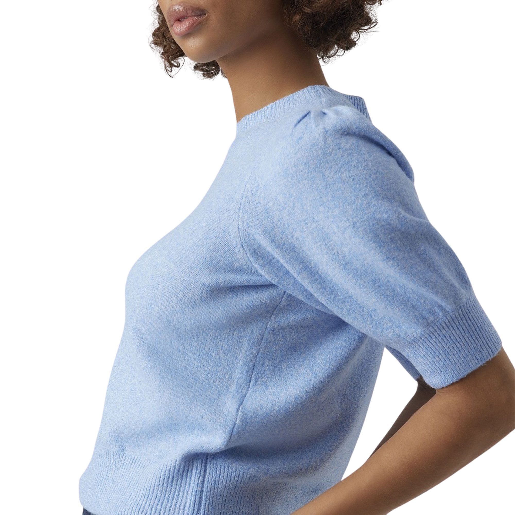VERO MODA Dam Kofta VMDoffy - Cashmere Blue W. WHITE CHERRIES